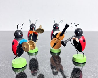 Beetle Chapel - Scene Figures Handcrafted Erzgebirge 70s Music Band GDR
