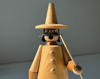 Smoking man smoker shepherd watchman night watchman wooden figure figure Erzgebirge 11