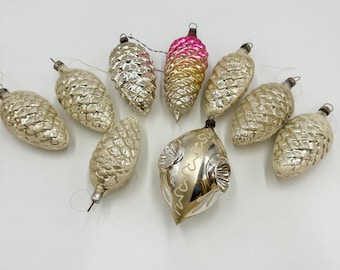 cone Christmas ball tree decoration Christmas tree ball DDR GDR
