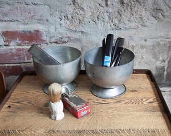 2 Bowls Set Ice Bomb Old Bowl Metal Ice Kitchen Box industrial 1