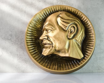 Lenin Relief Plaster USSR GDR 27 cm Diameter