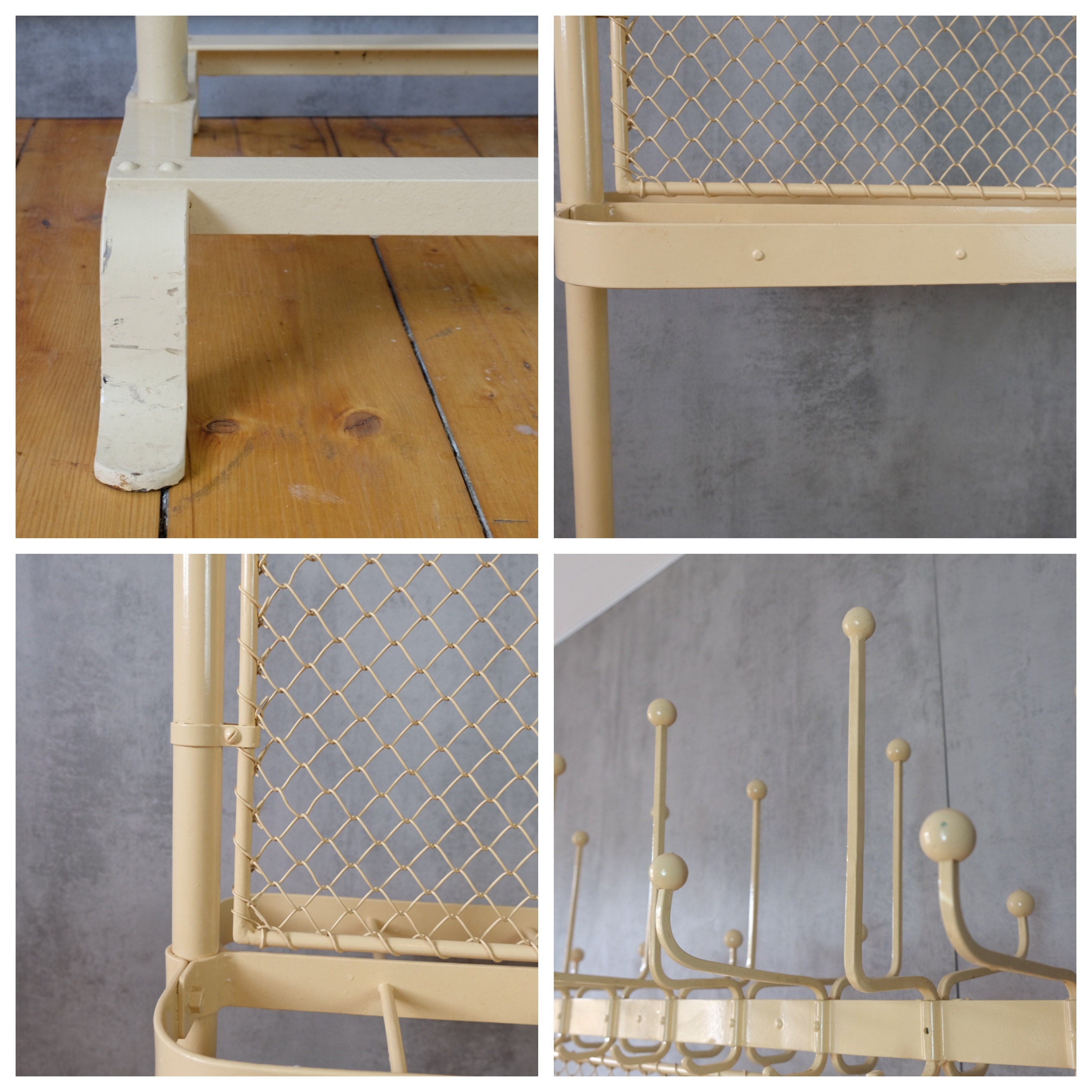 Wardrobe Coat Hook Ballroom Room Divider 40s Iron Industrial 2