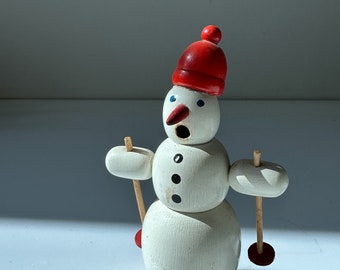 Smoking man snowman smoker wooden figure figure Erzgebirge 16