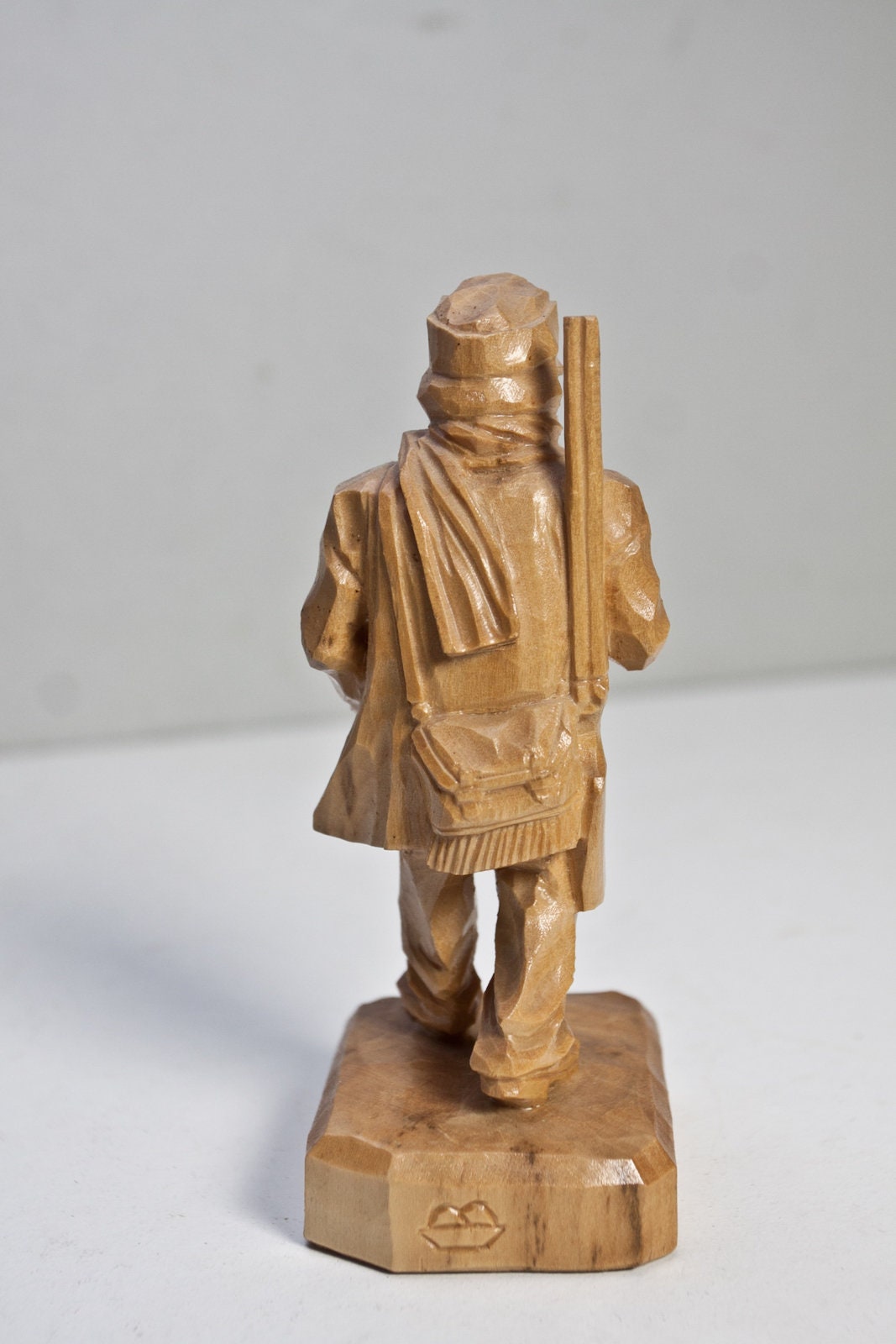 Hunter figure carved wooden figure 50s