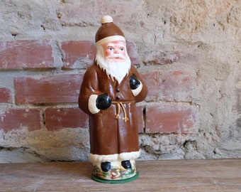 Cardboard Santa Claus Embossing Cardboard Candy Container Santa Claus Nikolaus Fillable Brown 1