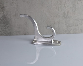 1 large vintage coat hook aluminum wall hook old hat jacket hook towel rail vintage Bauhaus a021