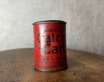 Tin Can Bicycle Vintage Calcium Carbide Can 30s Advertising