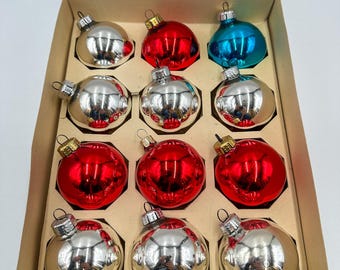 Set of 12 Christmas balls tree decorations Christmas tree ball DDR GDR