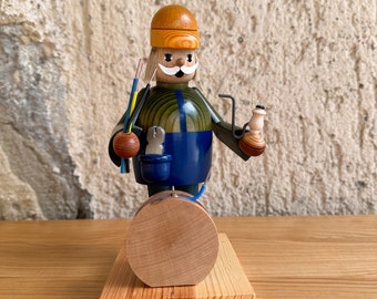 KWO smoker smoker wooden figure Erzgebirge electrician electricity