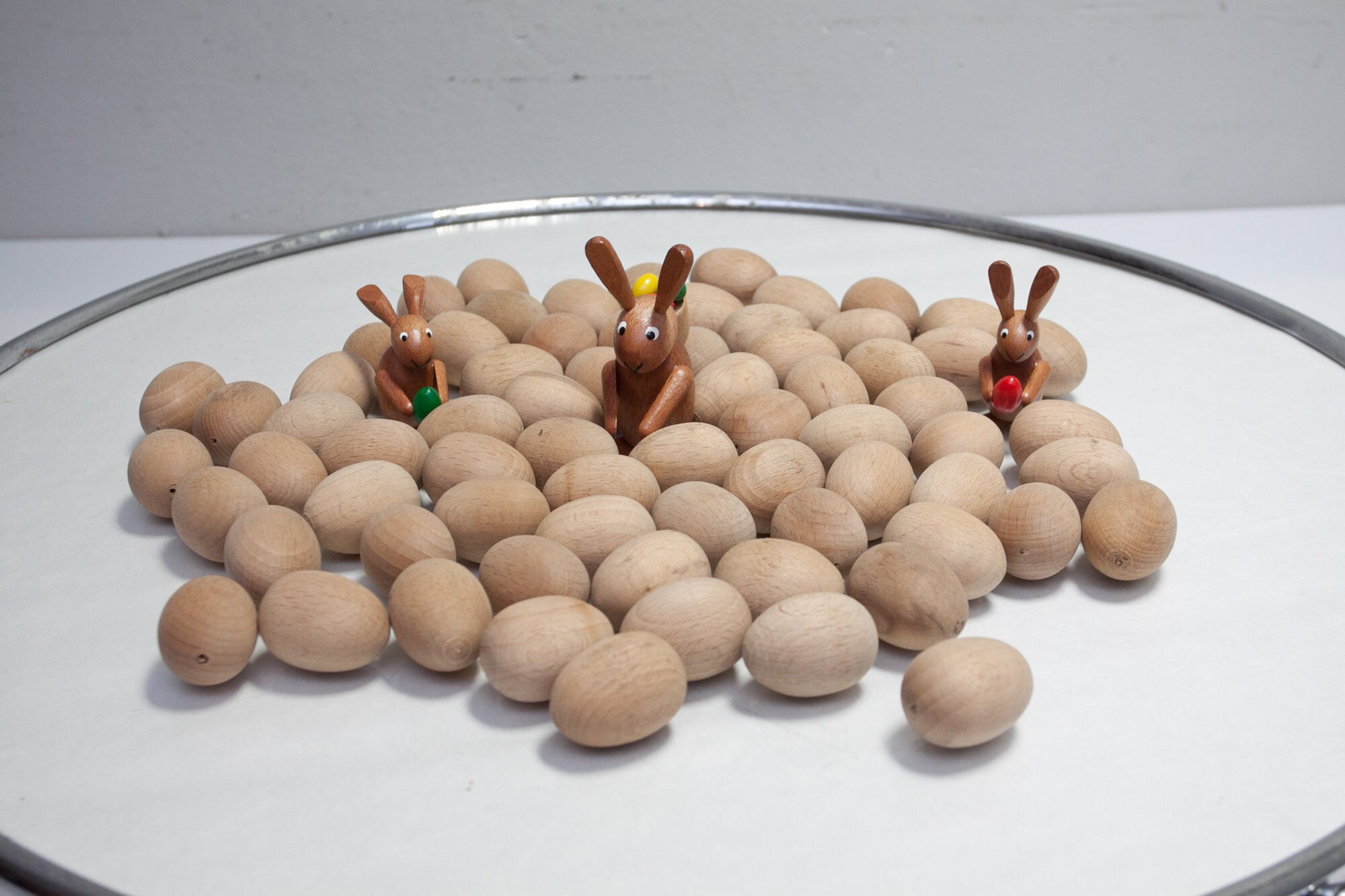 22 x raw nature wooden eggs Easter eggs Easter beech eggs paint 2