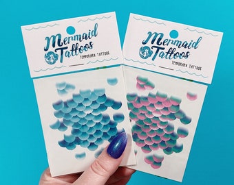 Mermaid Scales Temporary Tattoos / Great Mermaid Party Favor or Gift! / Sea Monster Scales