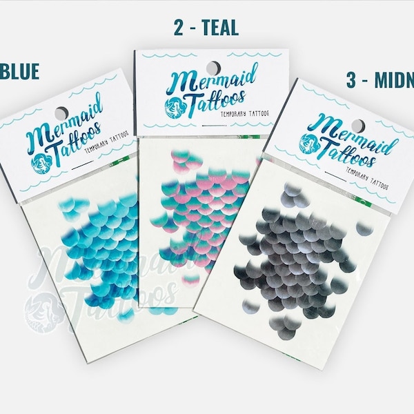 Mermaid Scales Temporary Tattoos / Instantly upgrade your mermaid costume / Great Mermaid Party Favor! / Mermaid Accessory