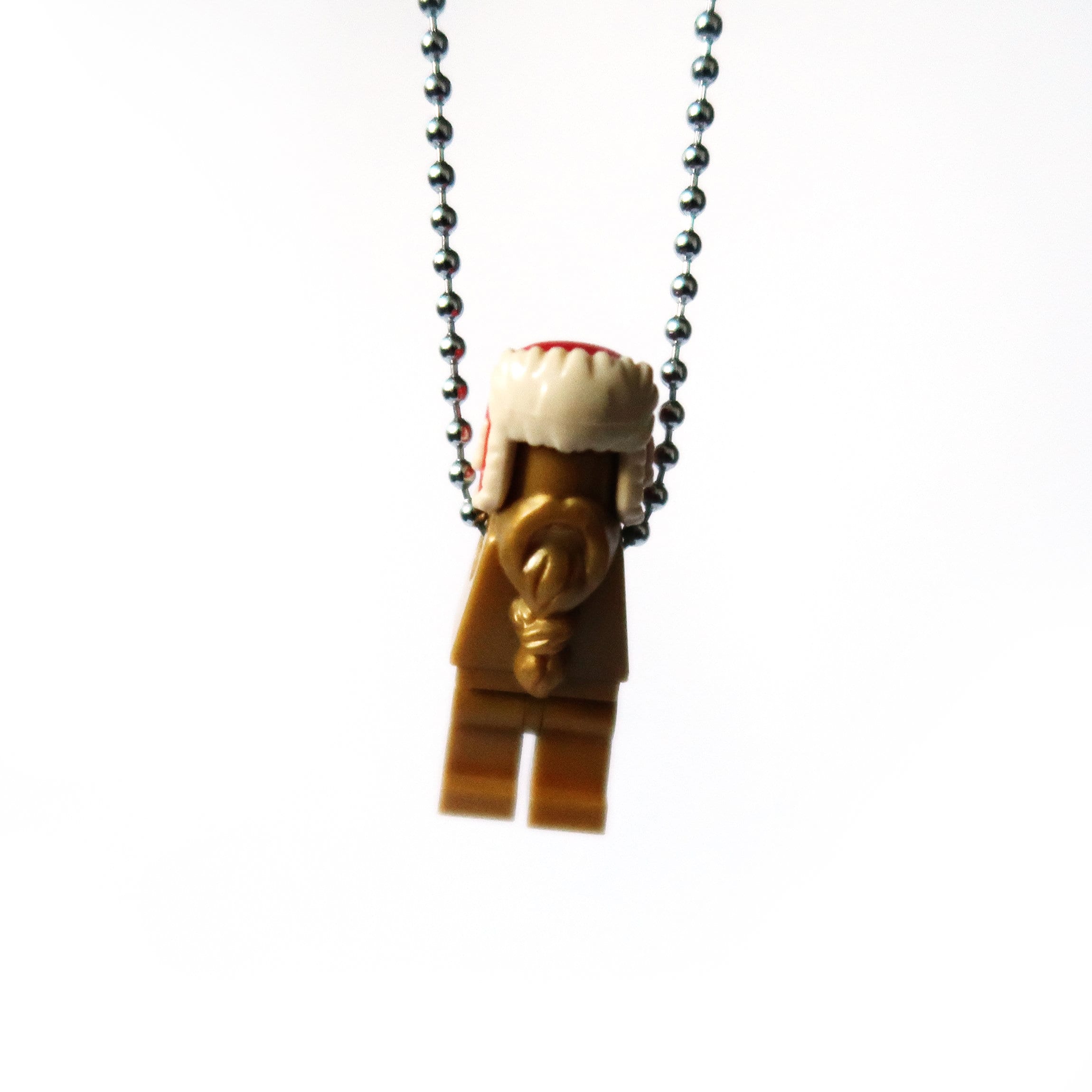 Gold Lego Man Necklace Golden Goatee LEGO-minifigures Pendant