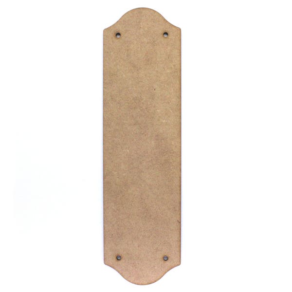 Door Push Plate Blank. Door Finger Plate Blank Craft Shape. 2mm MDF Wood.