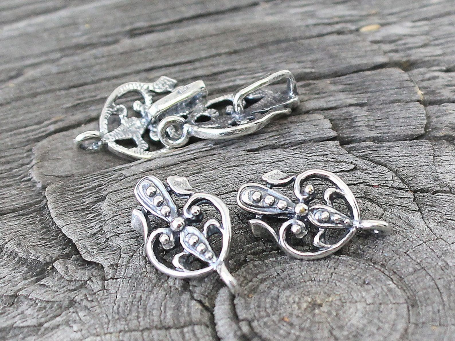 Pendant Bails 5pc Tone Peg Bails 9 x 17 mm Charm Pendant Etsy