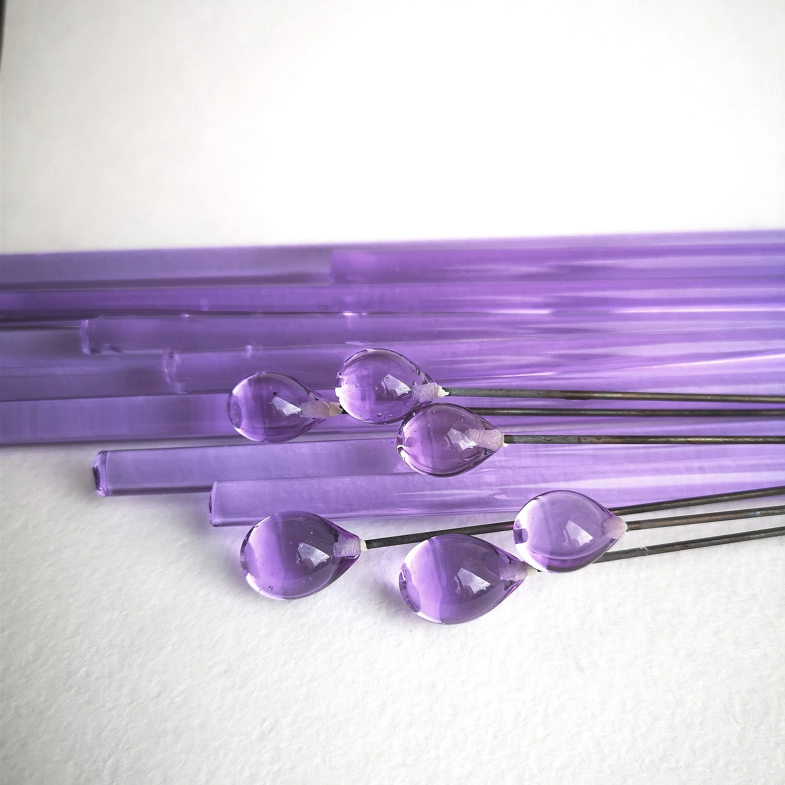 Glass rods Fuchsia transparent Lampwork Glass Rods COE 104. Etsy