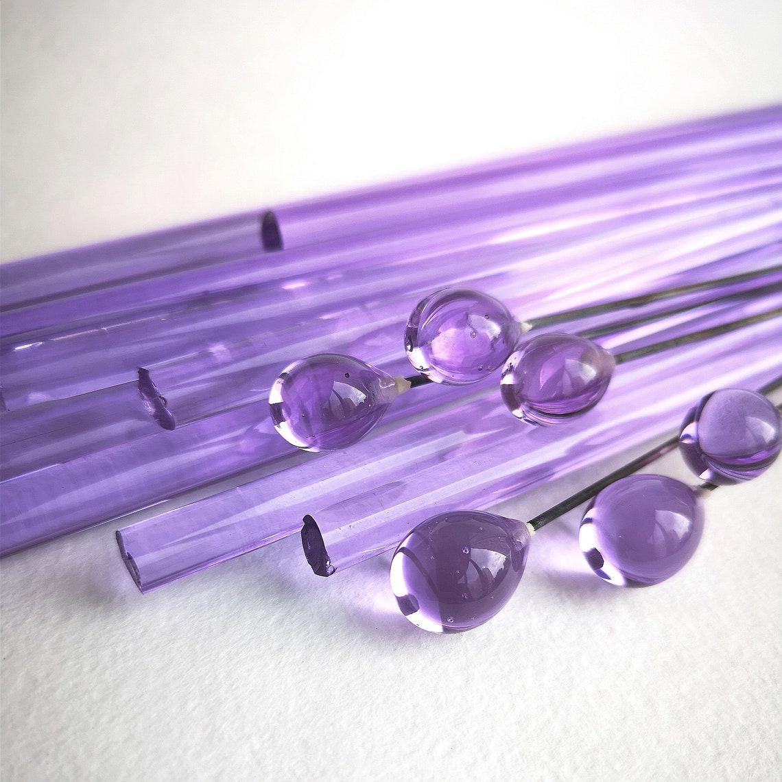 Glass rods Fuchsia transparent Lampwork Glass Rods COE 104. Etsy