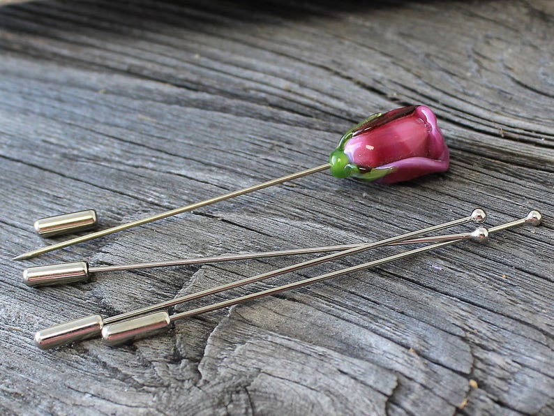 Brooch Pins Silver Stick Pin 5 Silver Plated Brass Brooch Etsy