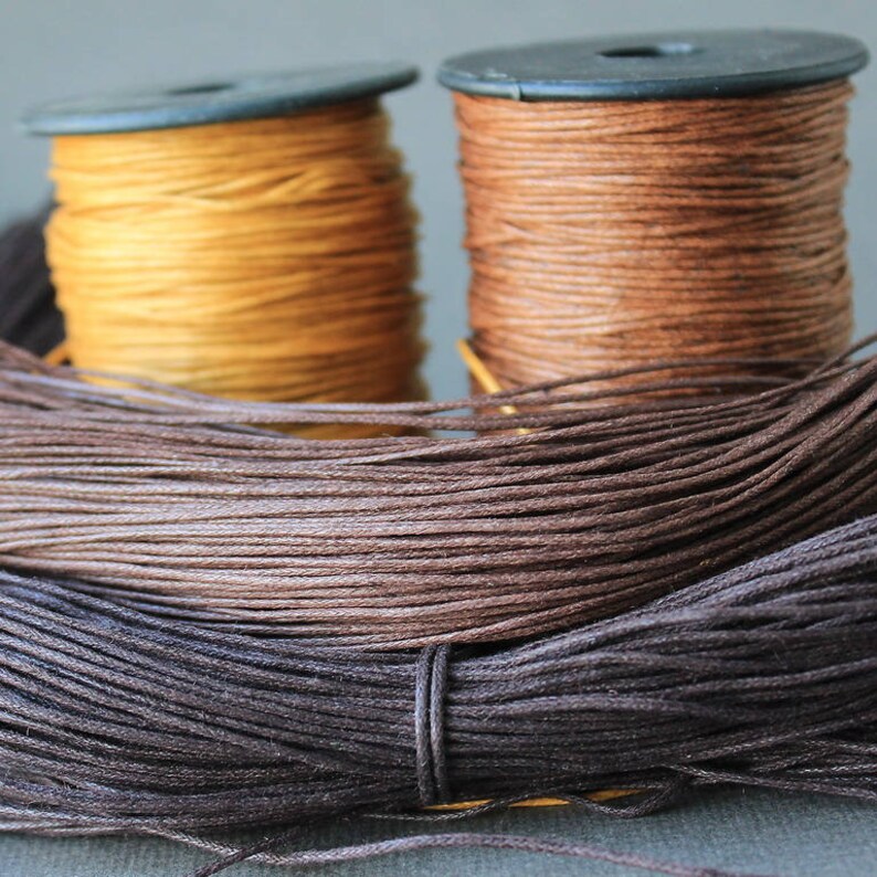 Waxed Cotton Cord 1mm Wax Cord 10 m 3281 feet Cotton Etsy