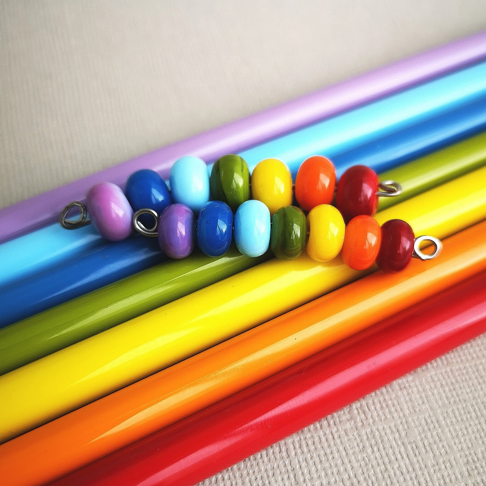 Glass Rods Rainbow Set Lampwork Glass Rods COE 104. Sold per Etsy