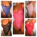 WHOLESALE - 12 Bodysuits - Size Small Only - 6 Colors Available - Sheer Mesh One Piece Bodysuit High Cut Monokini Rhinestones Crystal AB