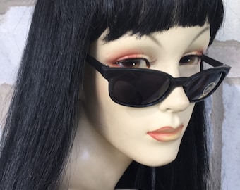 Vintage 90s Old Skool, Super Dark Lens Sunglasses, Matte Black Frame, Free Shipping!