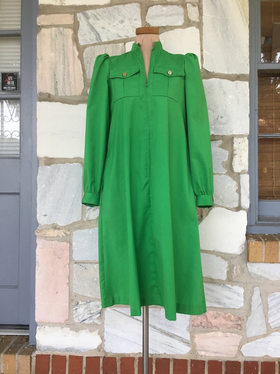 Vintage NR1 by Ned Gould Zip Front Kelly Green 197