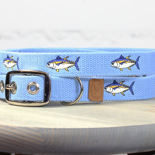 Mahimahi Embroidered Dog Collar Geranium Red Etsy