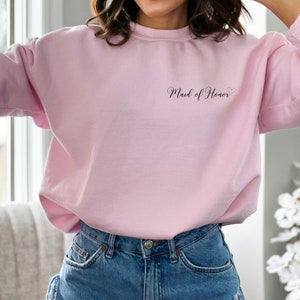 maid of honor sweatshirt, maid of honor crew neck, matron of honor, bridesmaid gift, gift for maid of honormaid of honor