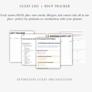 AI Wedding Planner Notion Template | Budget, Timeline, Guest List (Digital Download) image 6