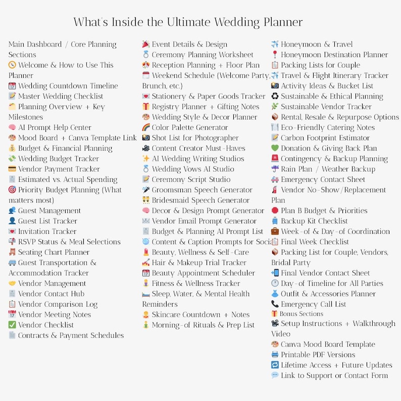 AI Wedding Planner Notion Template | Budget, Timeline, Guest List (Digital Download) image 4