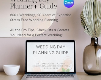 Editable Wedding Planner Canva Template, Bride Planning Guide (Digital Download)