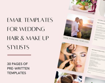 Wedding Hair Makeup Artist Email Templates, Bridal Client Inquiry Responses (Canva Editable)