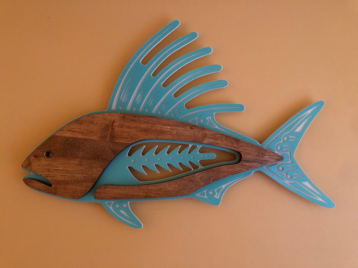 3D Rooster Fish Wall Art Beach House Light House Ocean Etsy