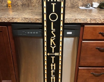 Movie Theater Decor, Movie Ticket, Home Theater, Boyfriend Gift, Man Cave Decor, Cinema, Family Gift,Wooden Sign