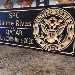 Army Commissioning Gift Military Plaque Retired Enlisted Army Navy ...