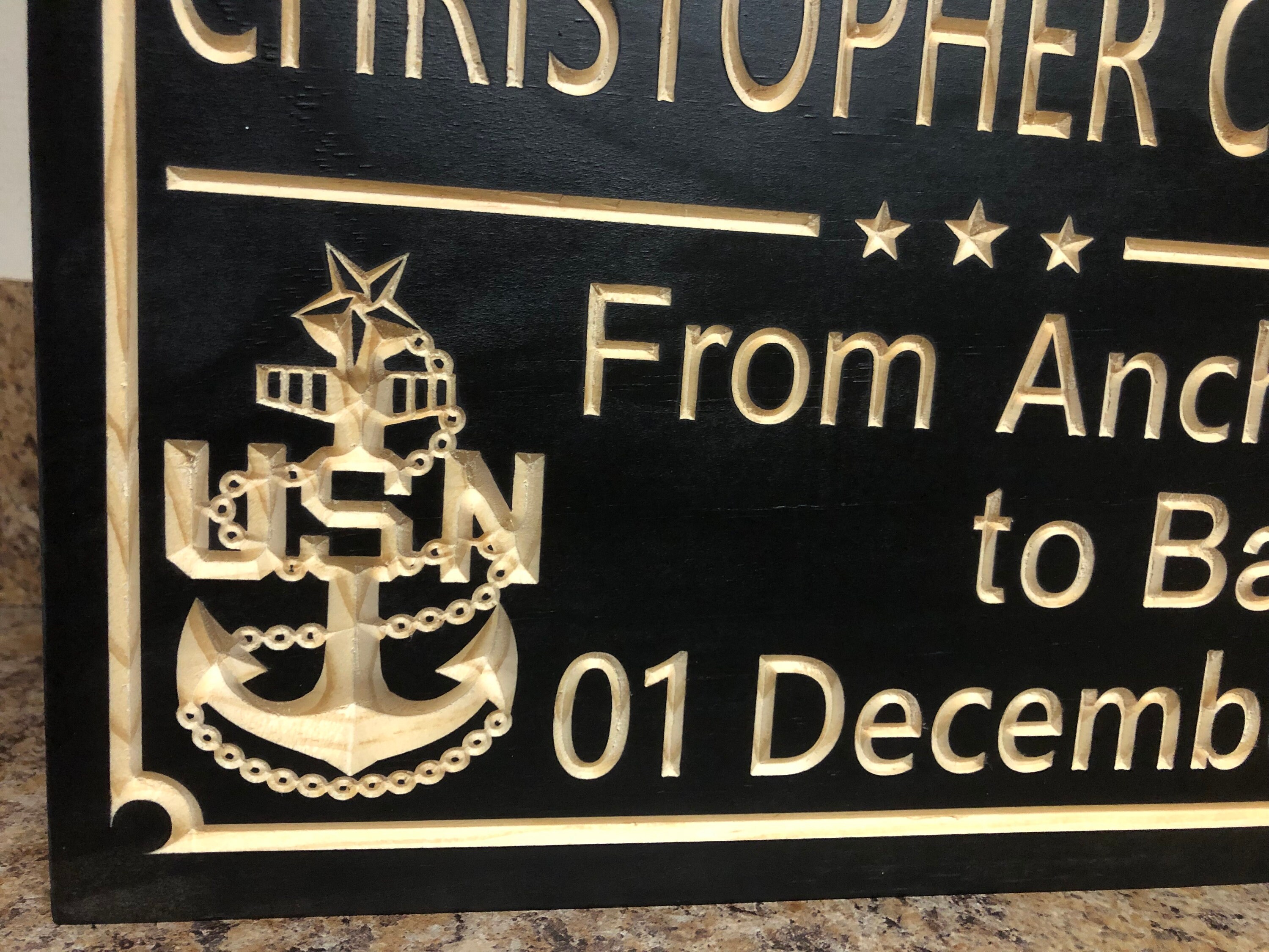 Uscg Cwo2 Bar Senior Chief Warrant Officer Navy Commissioning Gift Military Plaque ...