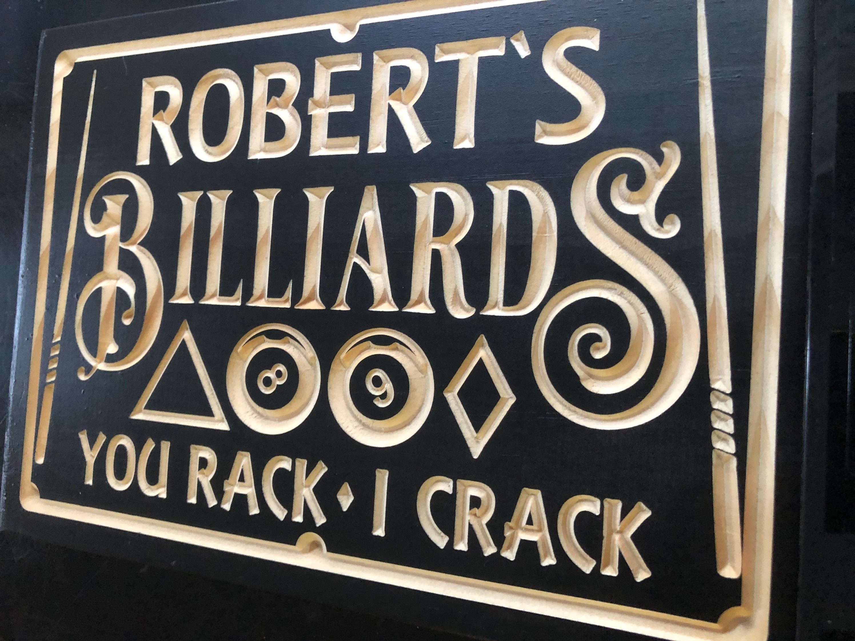 Personalized Billiards Room Sign Pool Hall Gift Basement Decor Bar Room ...