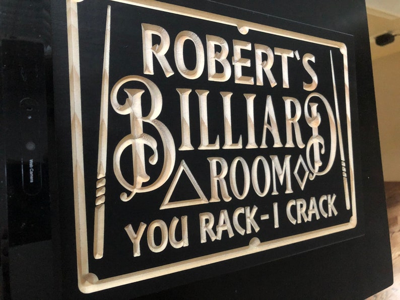 Personalized Billiards Room Sign Pool Hall Gift Basement Decor Bar Room ...