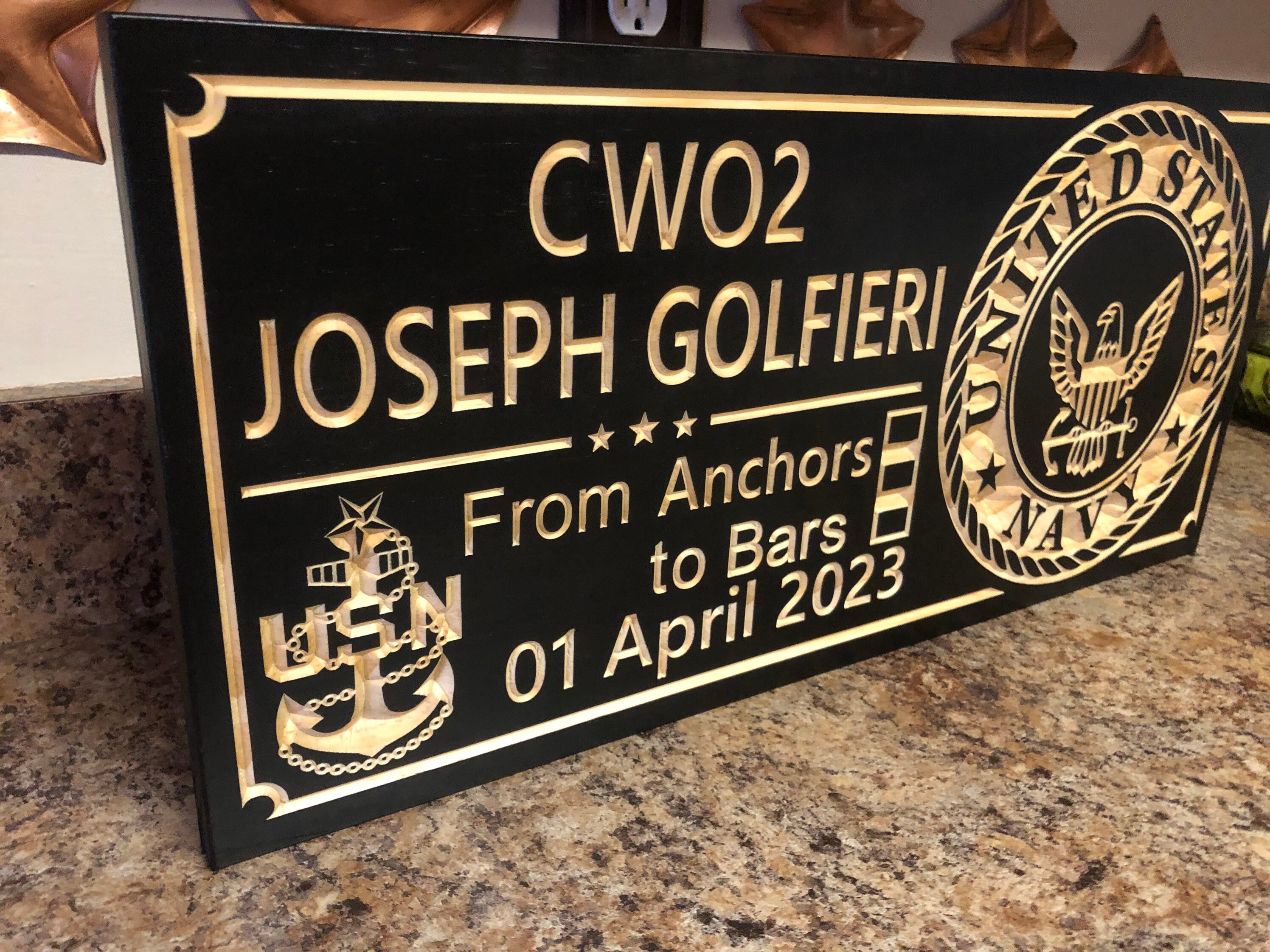 Senior Chief Warrant Officer Navy Commissioning Gift Military Plaque ...