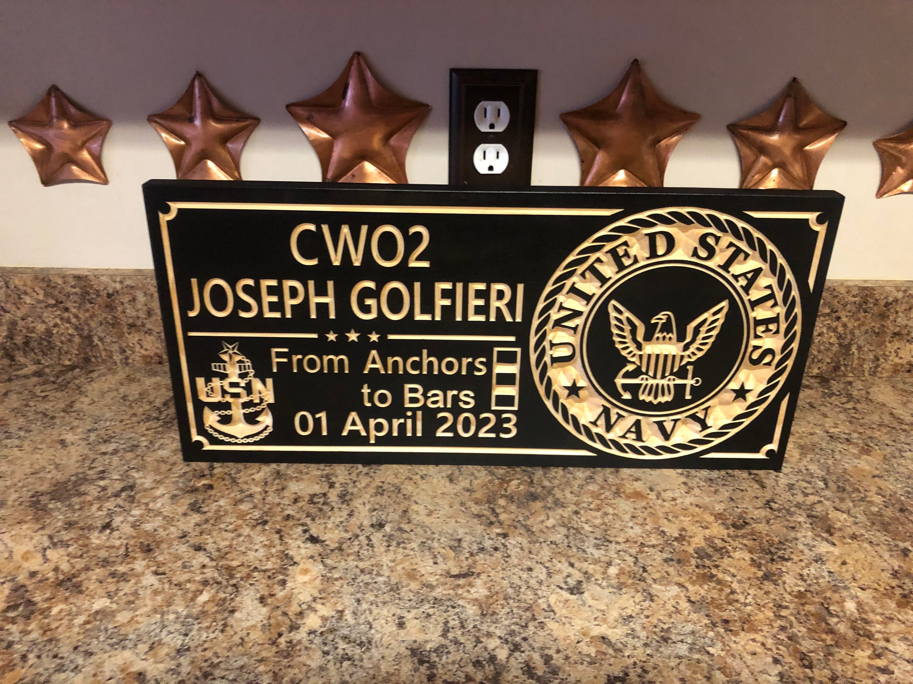 Senior Chief Warrant Officer Navy Commissioning Gift Military Plaque ...