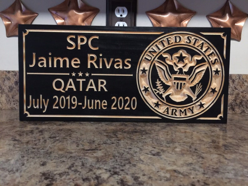 Army Commissioning Gift Military Plaque Retired Enlisted Army Navy ...