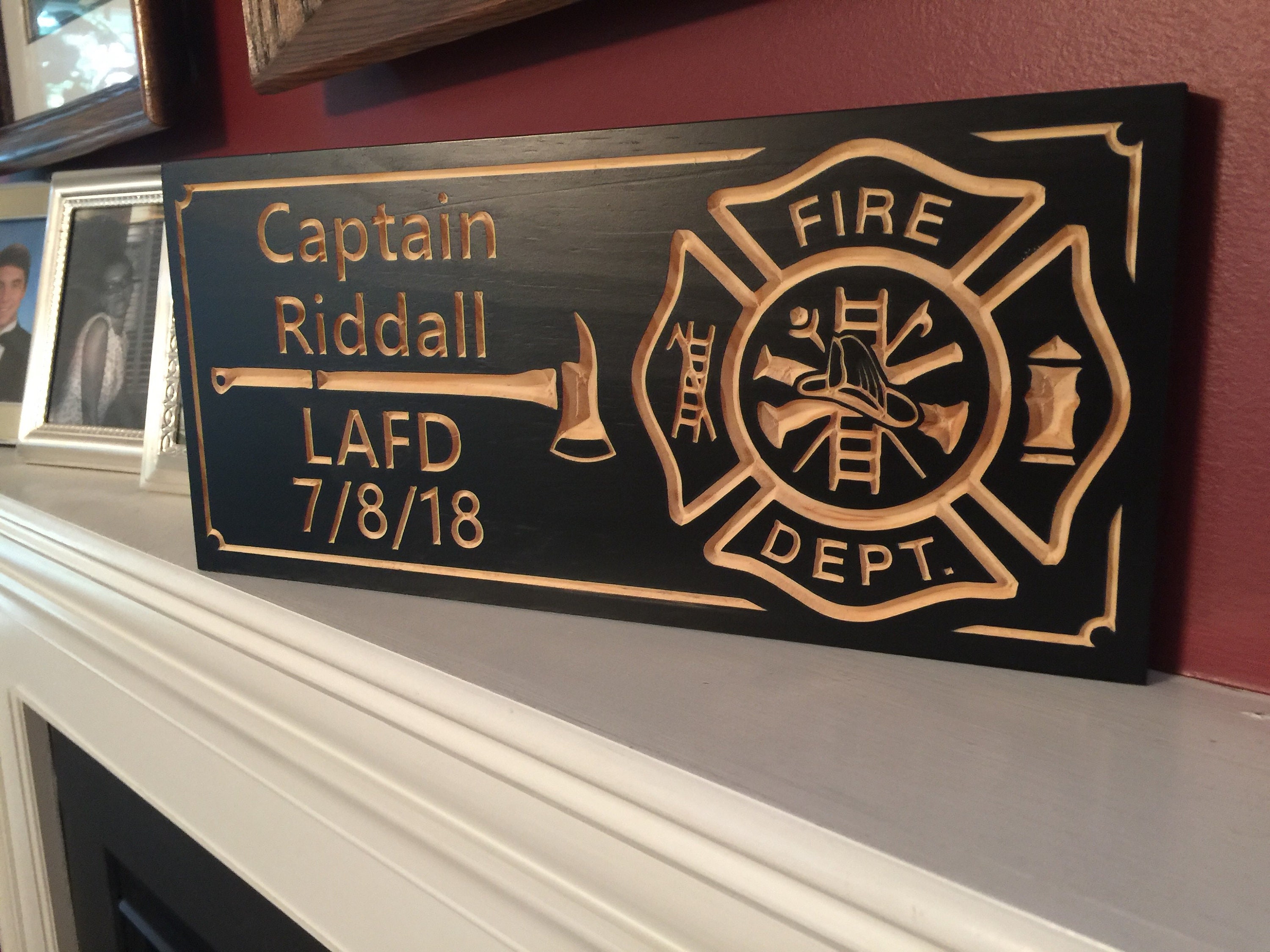 Firefighters retirement gift Custom Personalized Firefighters Etsy