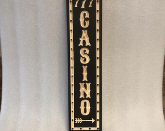 Casino Room Sign, Craps Table, Roulette Table, Game Room Sign, Basement Décor, Boyfriend Gift, Man Cave Décor, Party Room Sign, Lucky 777