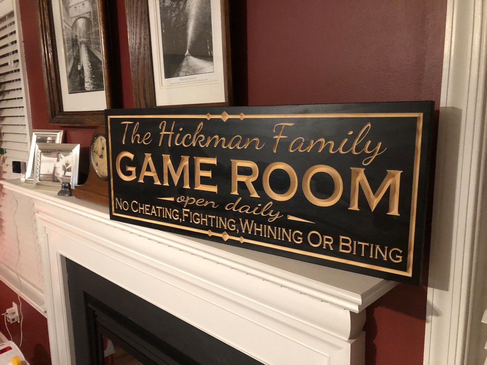 Personalized Game Room Sign Custom Family Game Room Sign Last Etsy