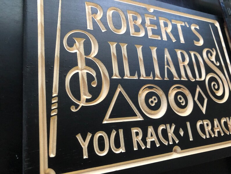 Pool Table Signs Lettering Personalized Billiards Room Sign Pool Hall Gift Basement Decor Bar Room ...