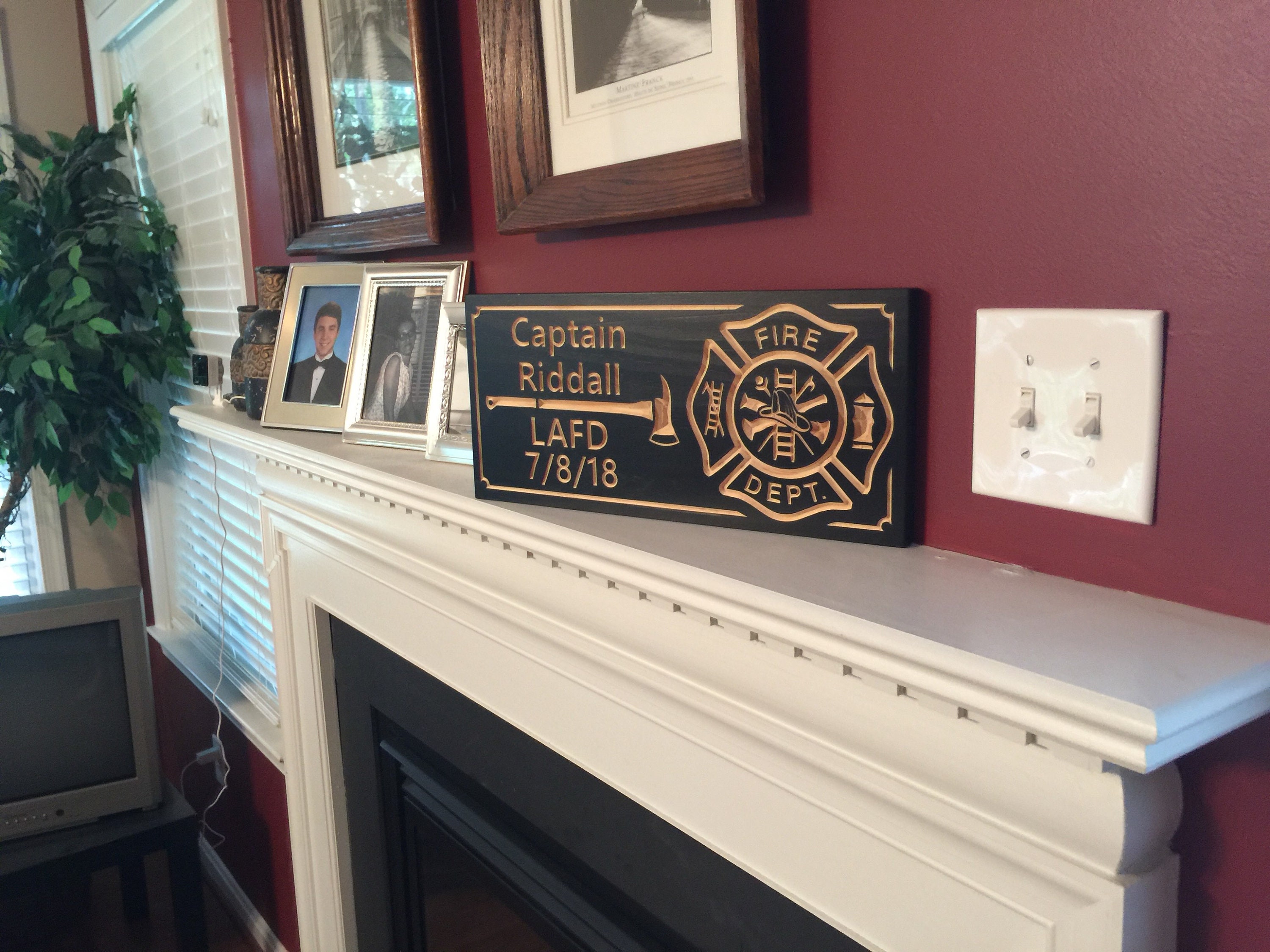 Firefighters retirement gift Custom Personalized Firefighters Etsy