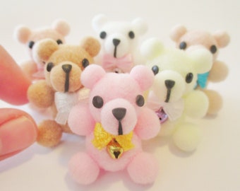 Dollhouse miniature teddy bears handmade soft mini plush