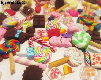 Grab bag of assorted miniature candy handmade polymer clay dollhouse miniatures