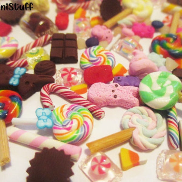 Grab bag of assorted miniature candy handmade polymer clay dollhouse miniatures